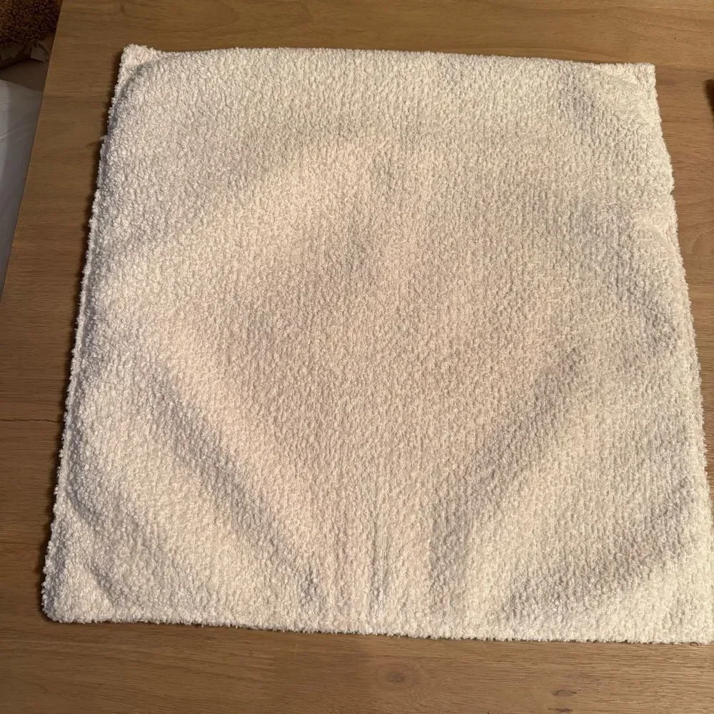 Set of 2 Cream Throw Pillows 20x20